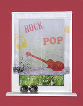 Digital bedrucktes Raffrollo Minot rot gelb 45x140cm